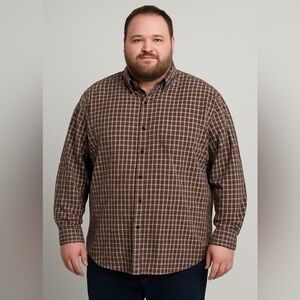 Cremieux Classic Fit Buffalo Plaid Reversible Long Sleeve Woven Shirt Sz 2XB